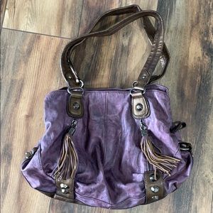 Purple bag with lots of pockets